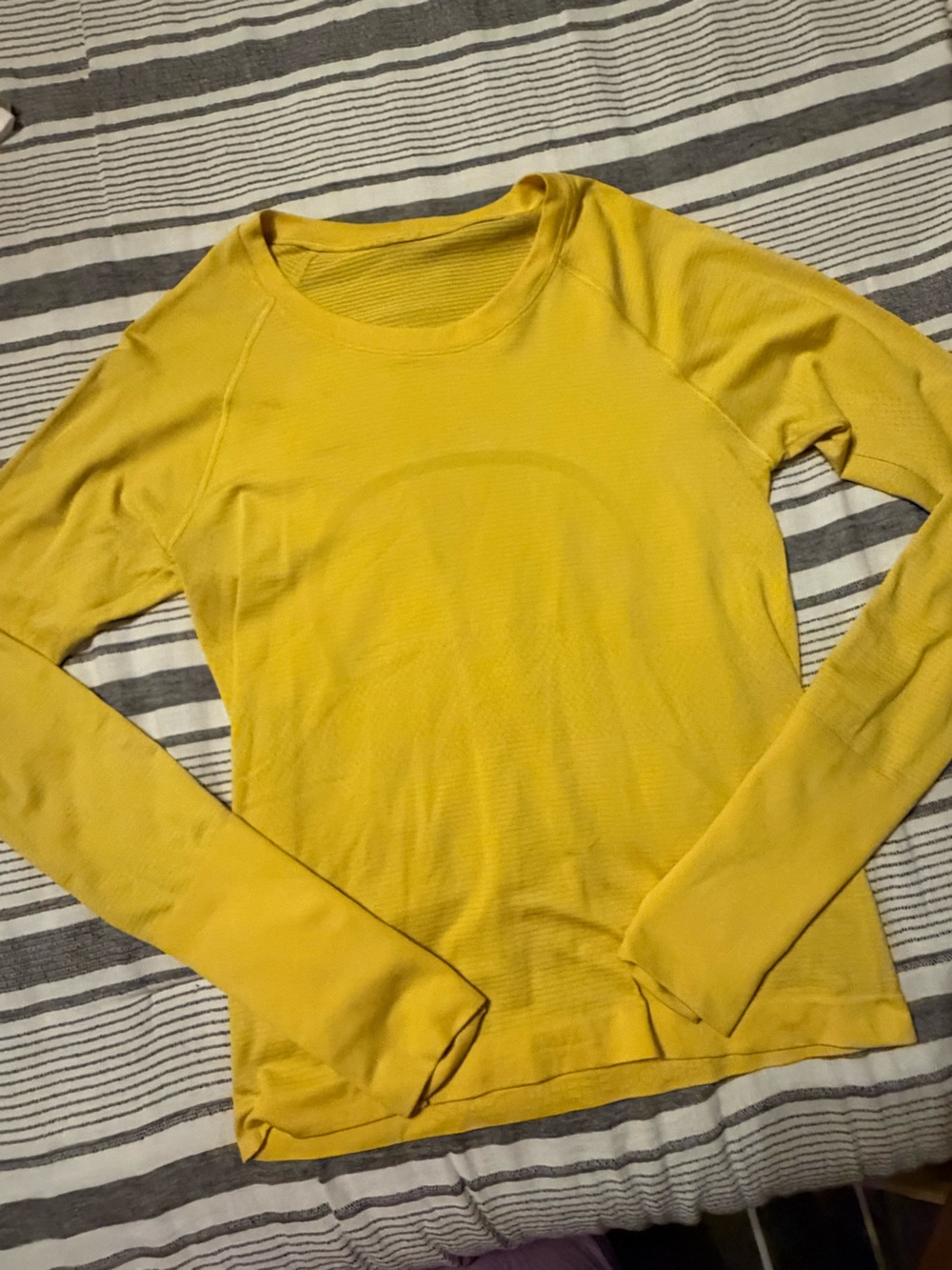 lululemon athletica Women's Bright Yellow Long-Sleeve Crew Top